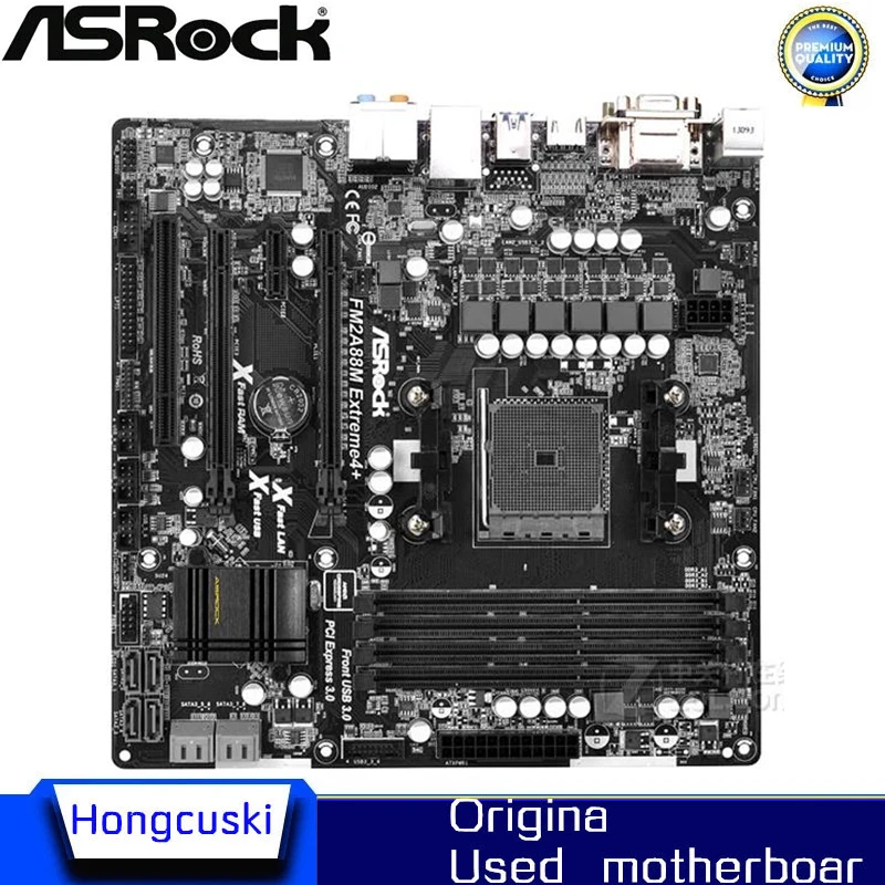 For ASRock FM2A88M Extreme4+ Original Used Desktop Motherboard A88X Socket FM2+/FM2 DDR3 SATA3 USB3.0