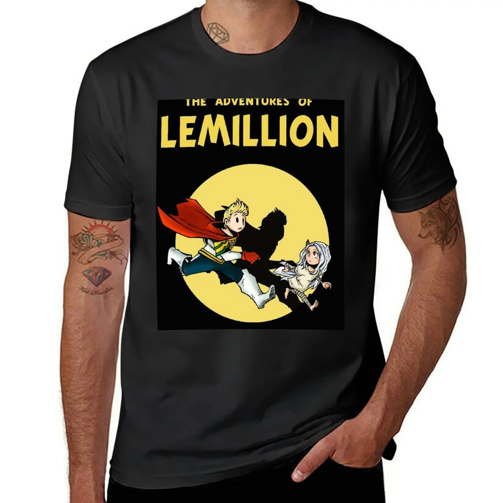 Adventures of LeMillion T-Shirt blacks kawaii clothes cute tops customizeds Short sleeve tee men