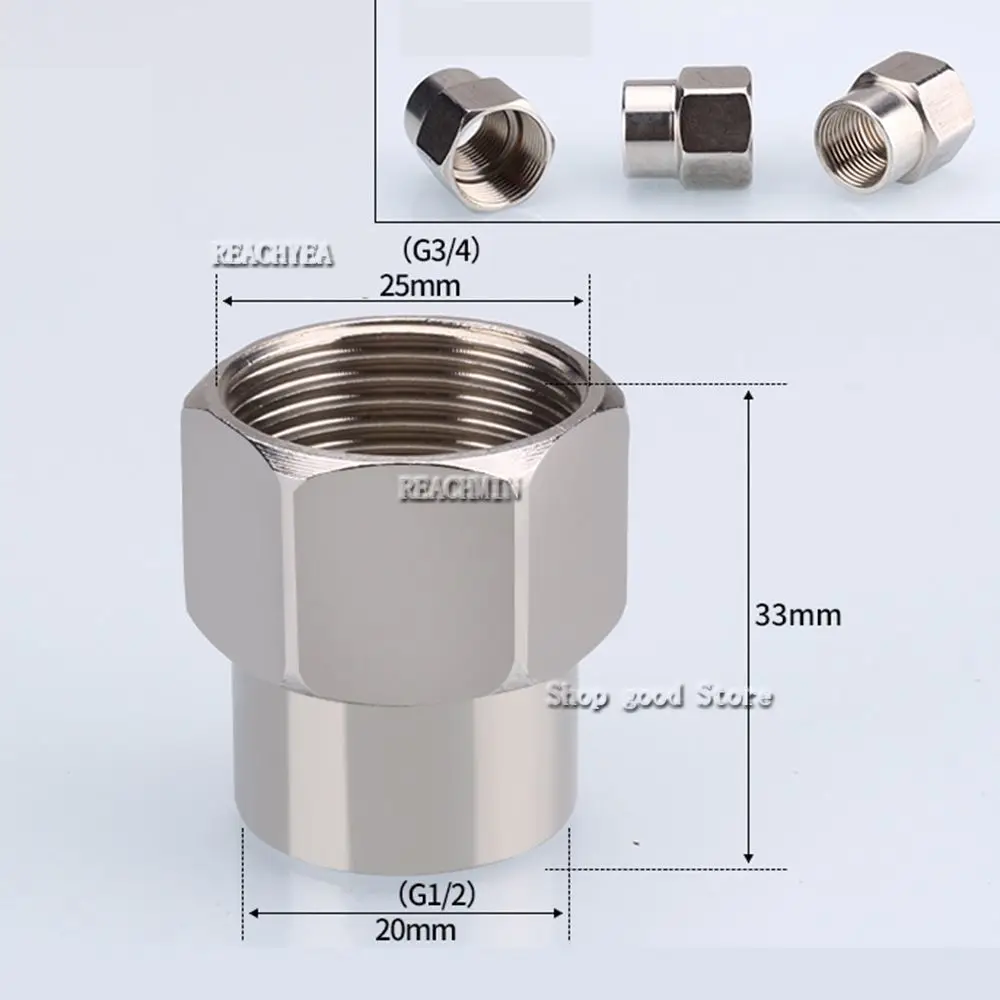 Aço inoxidável Elbow Joint Adapter, Encanamento Fittings, Tee Tipo Redução, BSP Rosca Fêmea, Butt Acoplador, 1/2 ", 3/4"