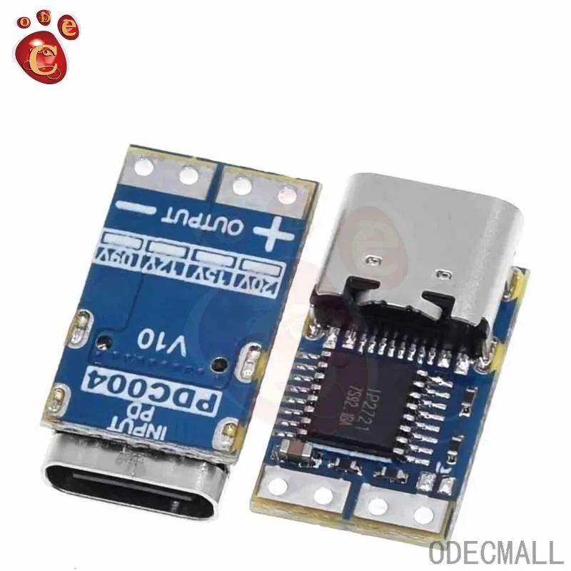 PDC004-PD PD Decoy Module, USB-C PD 9V 12V 15V 20V DC Fixed Voltage Power Trigger Module 5A Type-C Female Input for Notebook