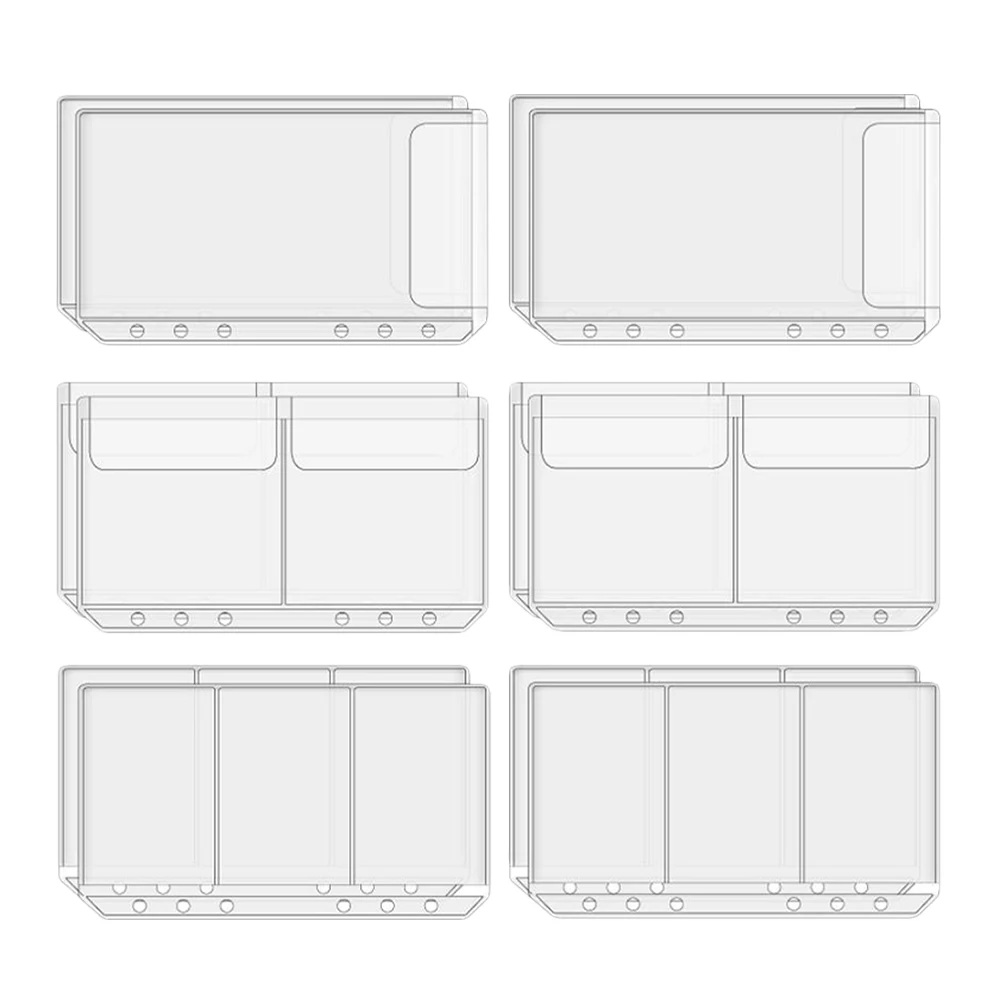 

12 Pcs A6pvc Storage Bag Binder Folders Budget Pocket Pouch Photo Pockets Closing Miss