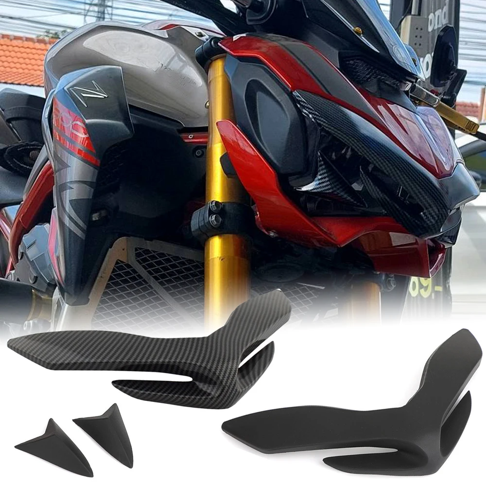 

Motorcycle Accessories For Kawasaki Z 900 Z900 Winglets Aerodynamic Front Fairing Beak Nose Cone Extension Cover Extender Carbon