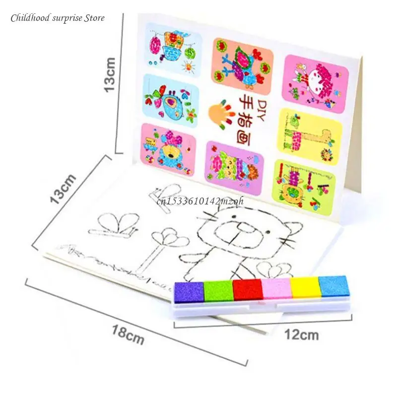 

Finger Doodle Card 8Pcs Art Supplies Sketch Note Book Preschool DIY Toy Dropship