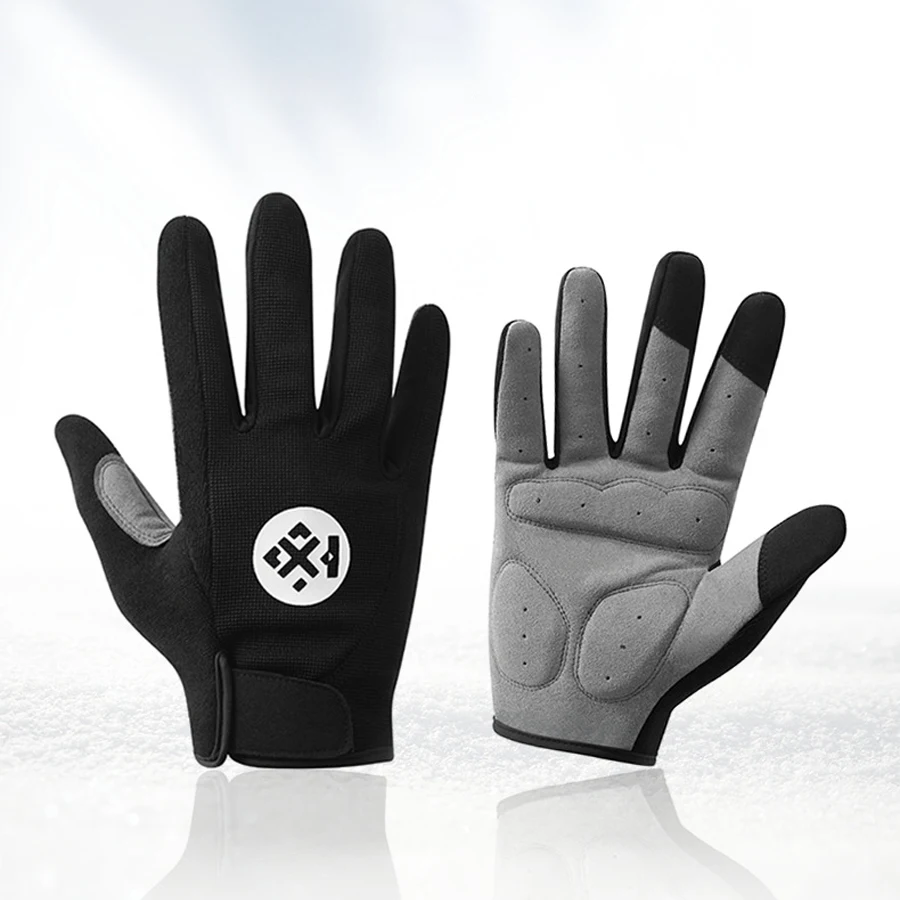 

Мужские велосипедные перчатки для активного отдыха с утолщенными пальцами, износостойкие перчатки с полным пальцем для велоспорта, противоскользящие альпинистские перчатки