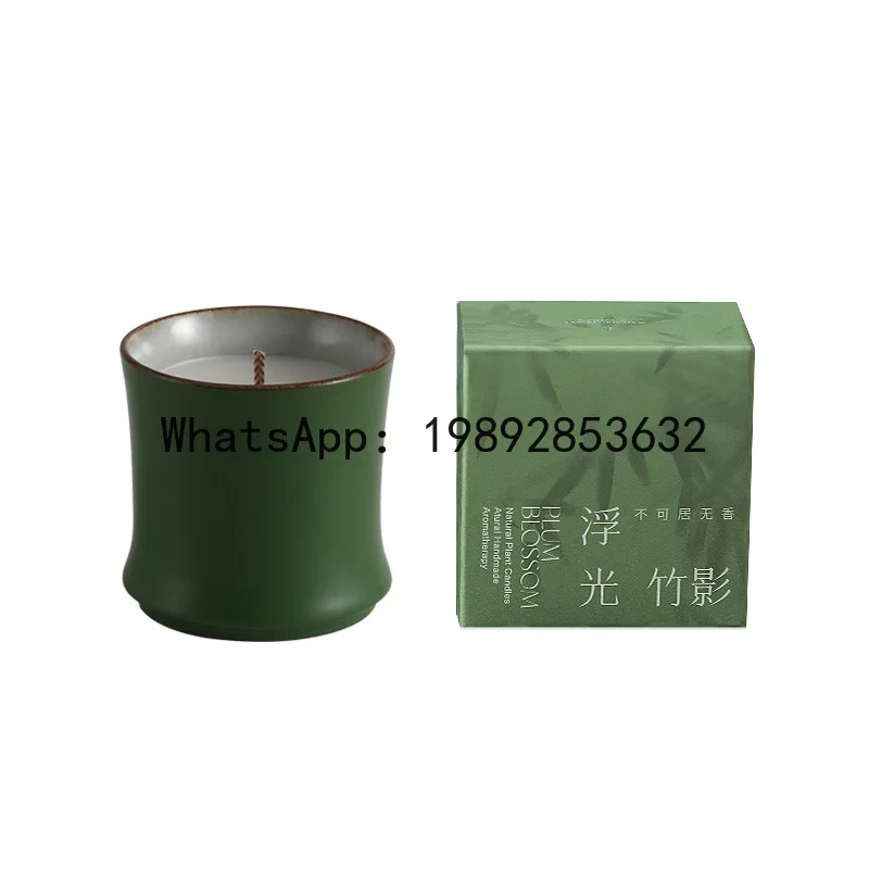 LZ scented candle gift box bamboo ceramic gift birthday souvenir decorative gift ornament wholesale view 5