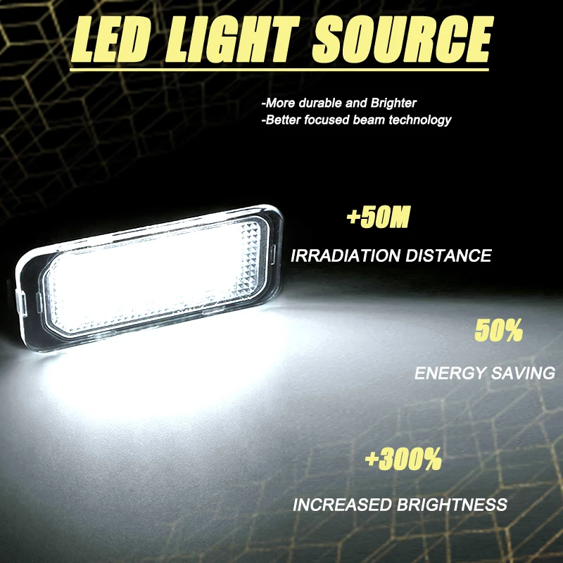 2x Car LED Number Plate Light Lamp For Ford C-Max Fiesta Galaxy Ka Ranger S-Max New OE/OEM 1504964