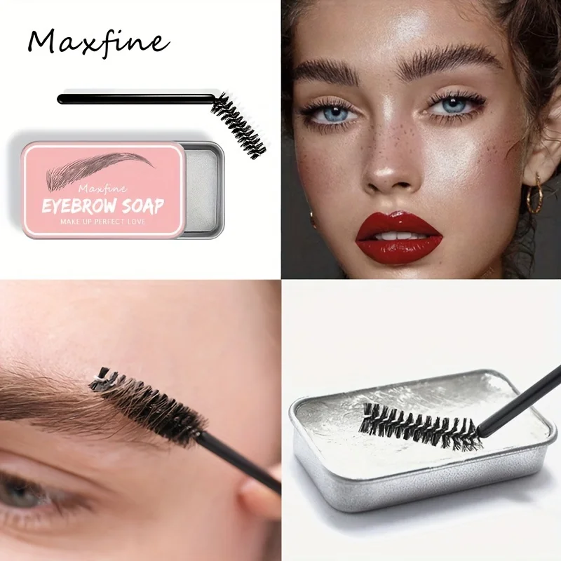 Waterproof Transparent Eyebrow Soap Set of 2 Clear Waterproof Mascara Longlasting Eyebrow Shape Soap Natural Refreshing Formula image 3