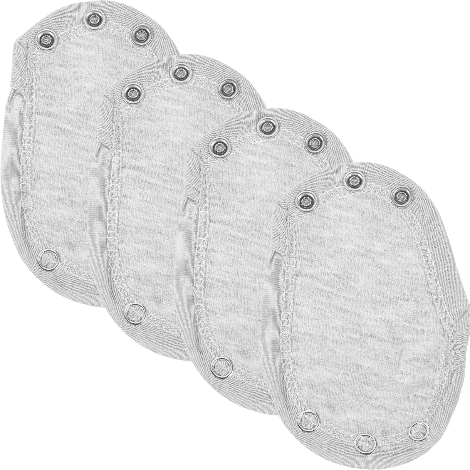 4 Uds extensor de mono monos a presión almohadillas de extensión algodón suave gris recién nacido niño cómodo doble capa para