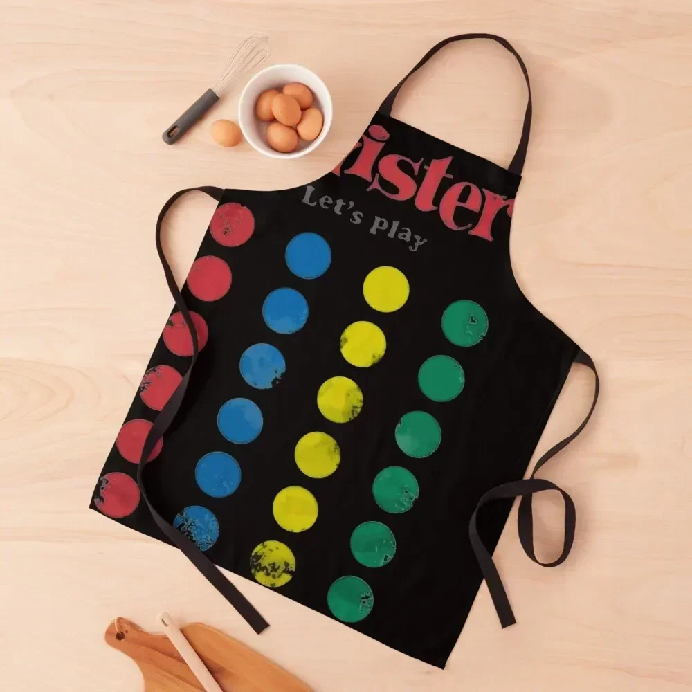 

Twister Lets Play Game Apron Waterproof Kitchen For Women man chef uniform All For Kitchen And Home Bib For Kitchen Apron