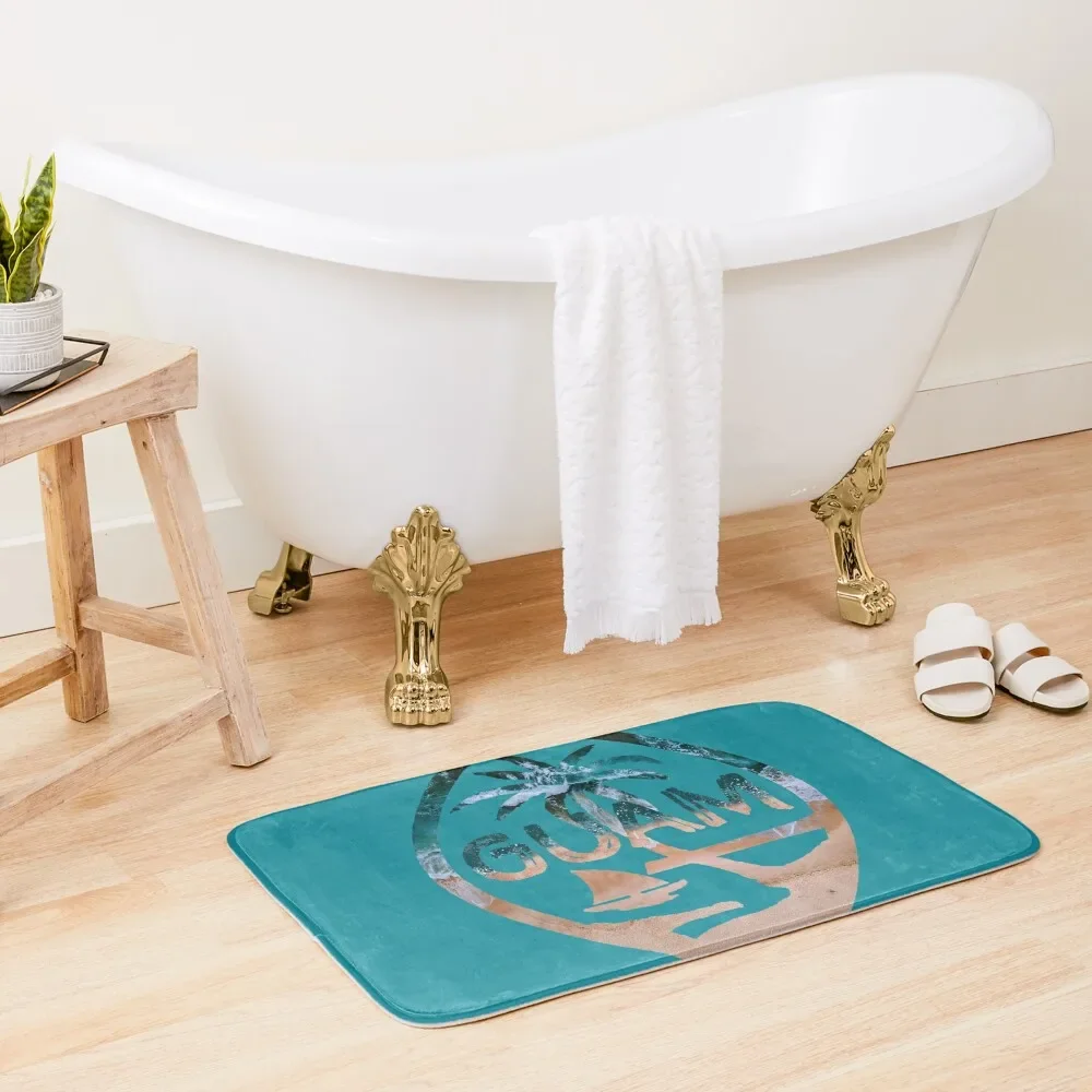 

Guam Seal Beach Print Bath Mat Non-Slip Bathtub DoorFor The Door Bathroom Rugs And Set Mat