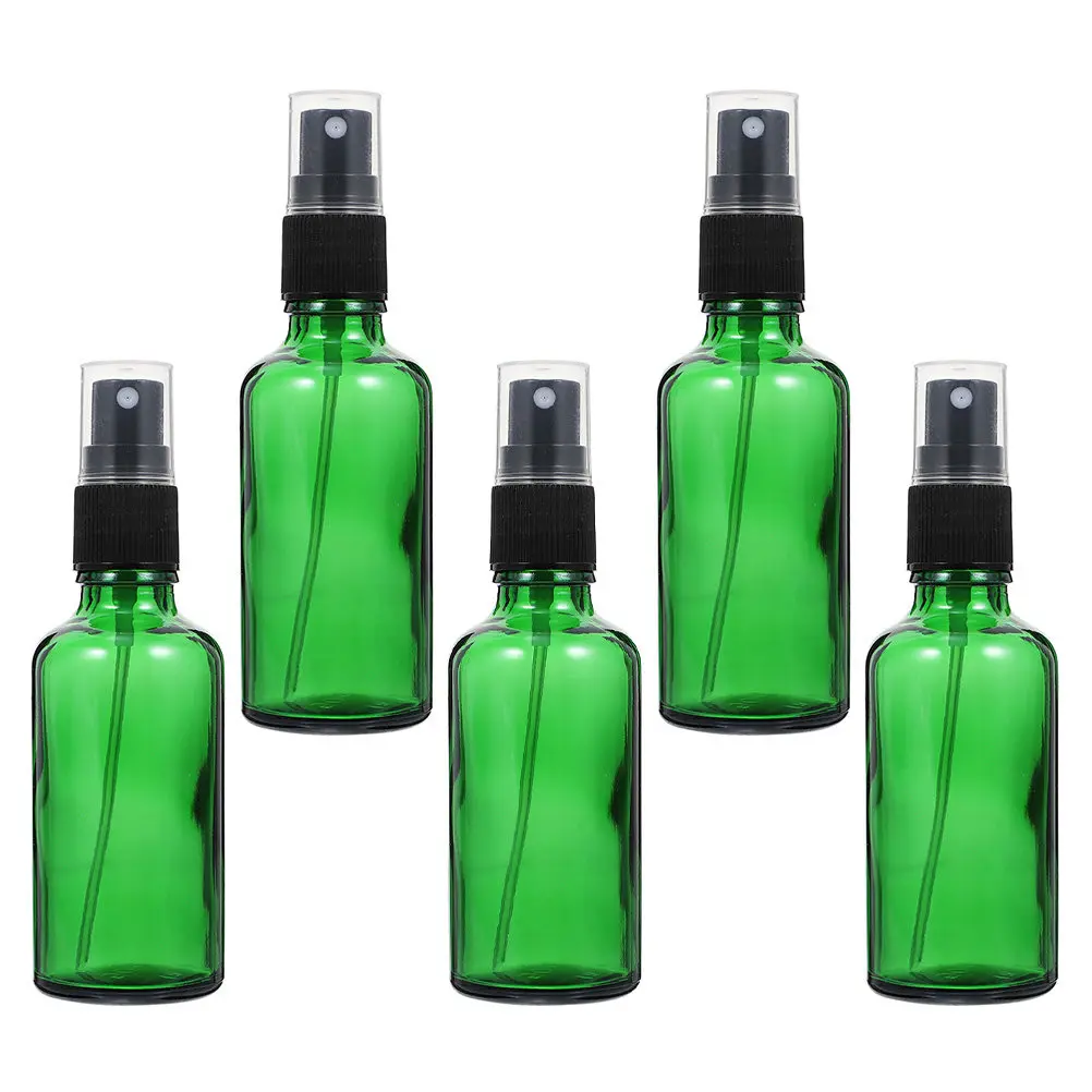 5Pcs Premium Glass Travel Bottles Leakproof Refillable for Essential Oil Perfume Lotion Shampoo Face Cream Portable Empty