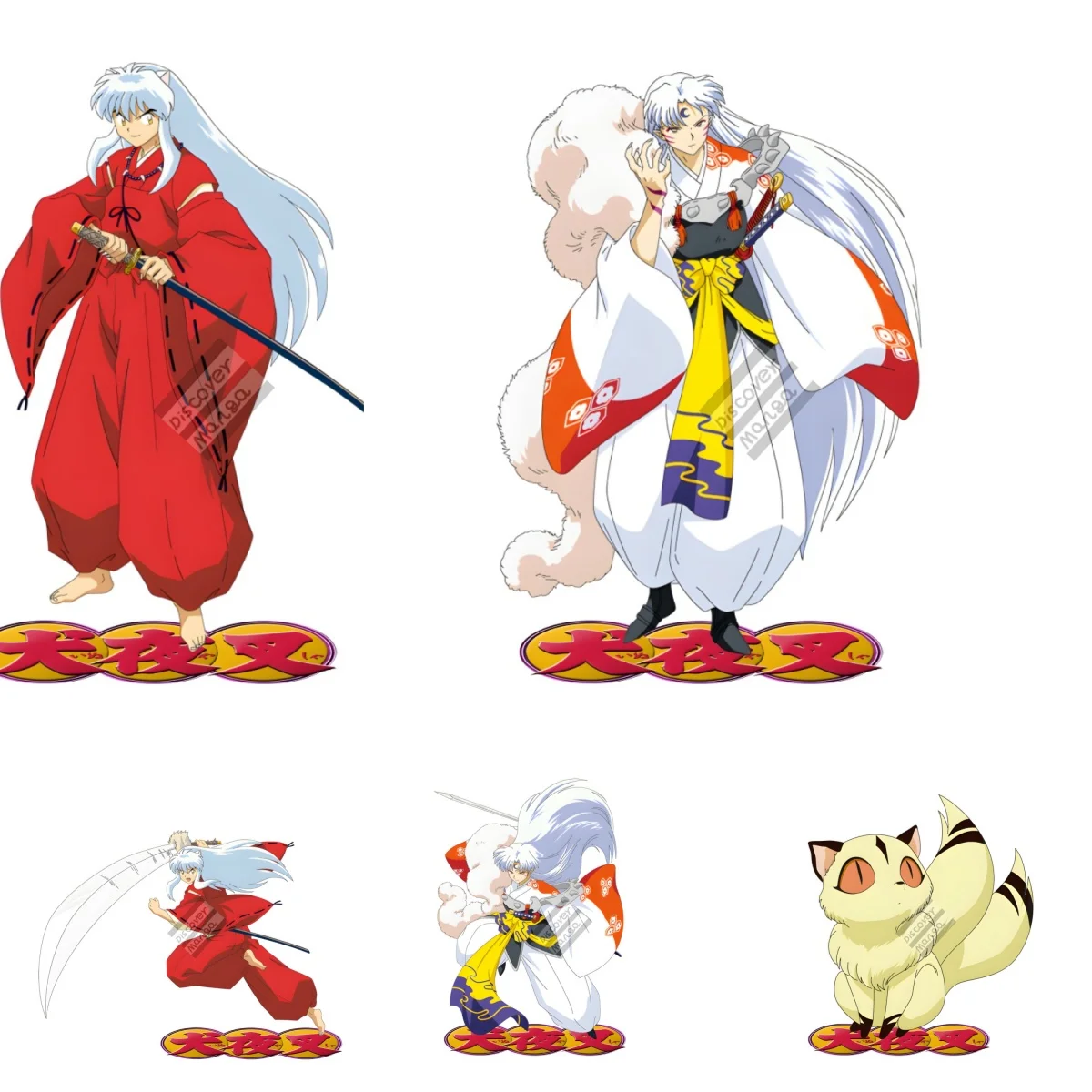 Anime Figure Inuyasha Sesshoumaru 15cm Acrylic Standing Sign Model Quadratic Sided Plate Desk Decor Fans Friend Toy Gift