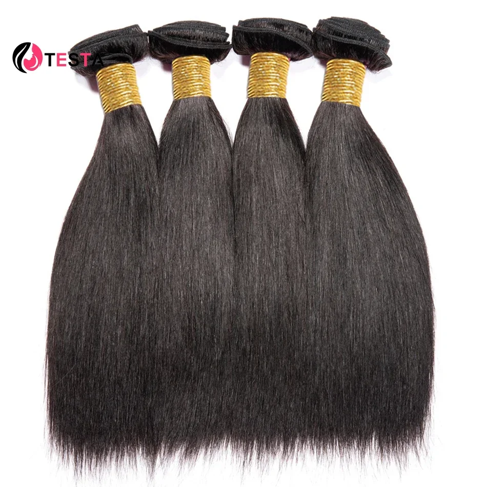 Bundel lurus tulang kain ganda rambut manusia hitam alami 1pc/ 3pcs/ 5pcs/ 7pcs Per Lot ekstensi rambut India Remy 10-22 inci