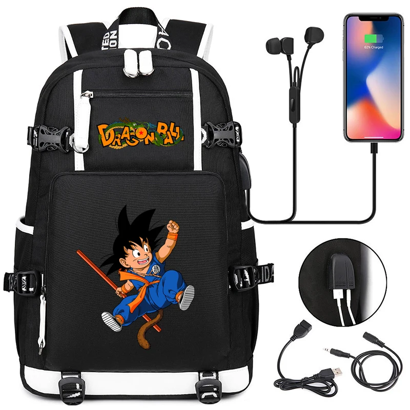 

Anime Dragon Ball Backpack for Teen Boys Girls Back To School Backpack Goku Student Schoolbag Men Women Leisure Usb Travel Bags