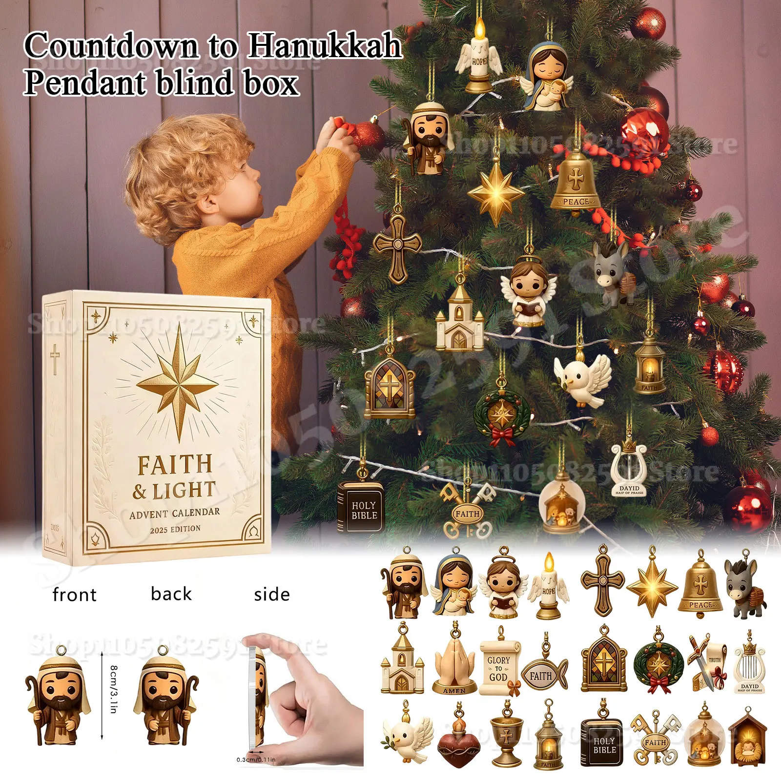 

24 Days Jesus Christmas Advent Calendar Countdown Calendar Surprise Collectibles Christmas Advent Calendar Party Decoration 2D