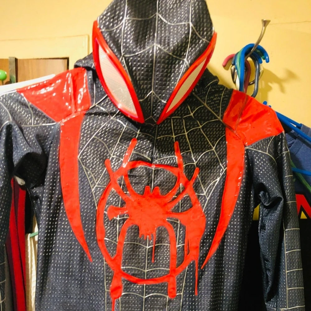 Marvel Miles Morales Into The Spider Verse Suit 1:1 3D Handmade Spiderman Jumpsuit Wearable Cosplay Costume (Made To Order)