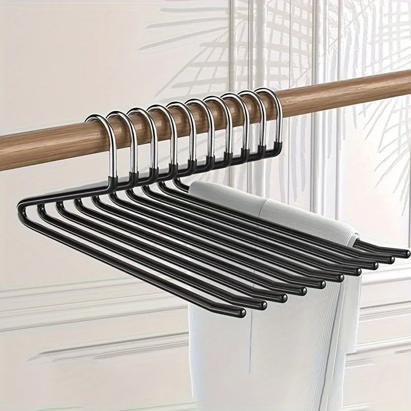 5pcs Metal Pants Hangers, Durability,Non-Slip Closet Organizer – Ideal for Home Storage, Hangers for Clothes.trouser hanger