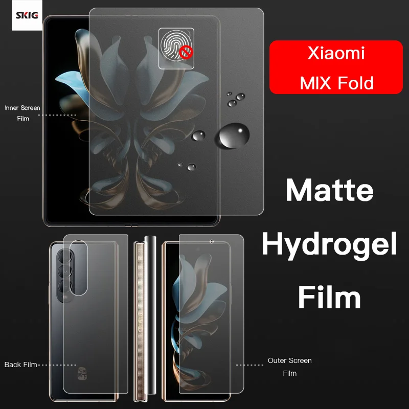 Matte Hydrogel Soft TPU Film For Xiaomi MIX Fold 3 2 Internal Inner Outer Hinge Sticker Full Body Screen Protector