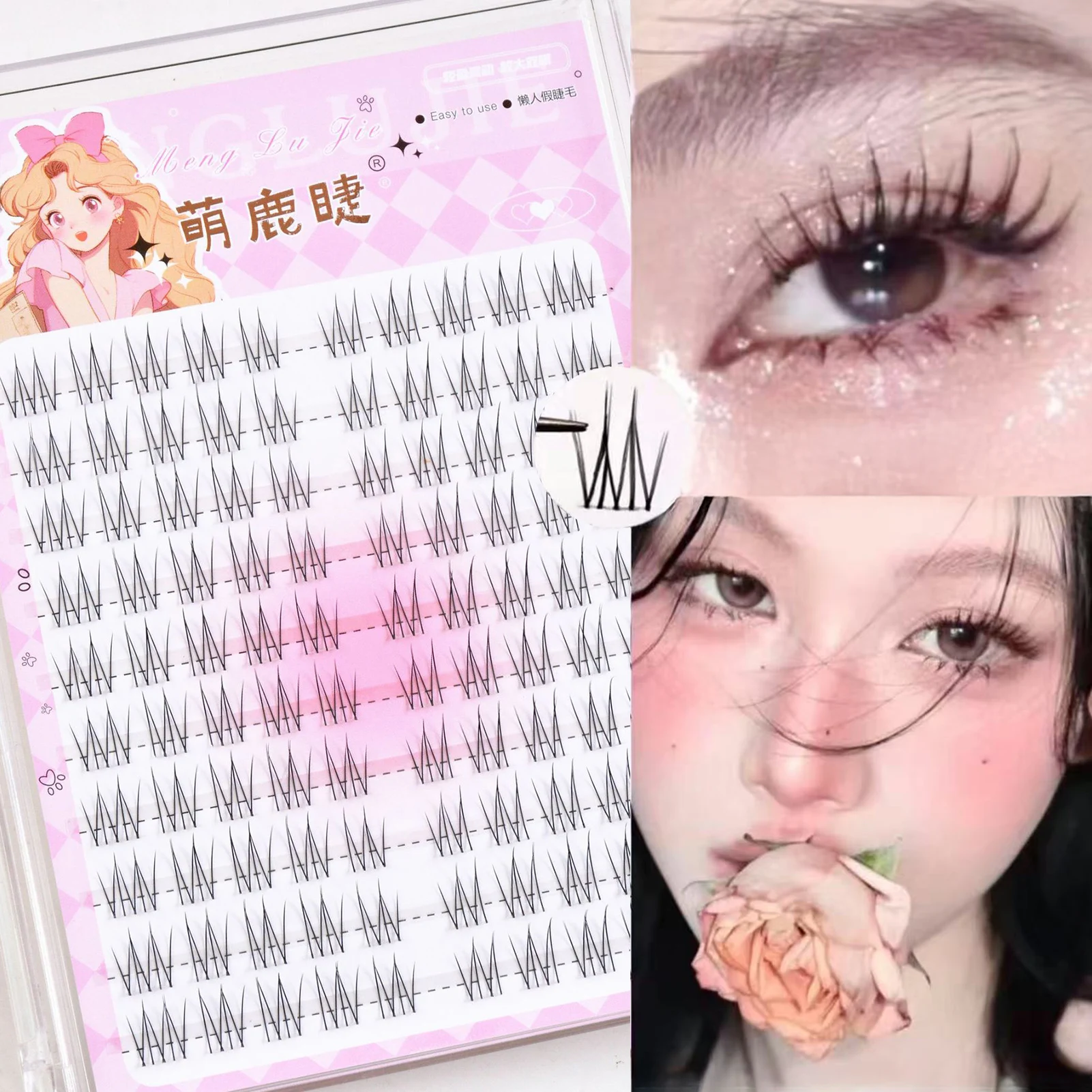 

Ultra-Lightweight Natural False Lashes Extension Personal Professional Individual Cluster Grafting Wholesale