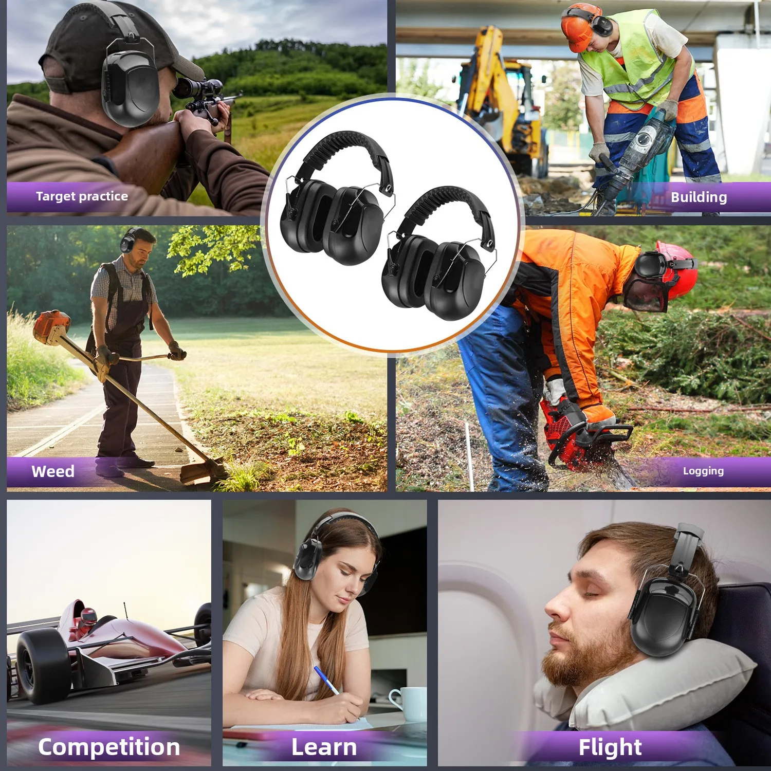 أغطية للأذنين عازلة للصوت عبر الحدود، أغطية للأذنين لتقليل الضوضاء للنوم، سماعات رأس واقية للنوم #4