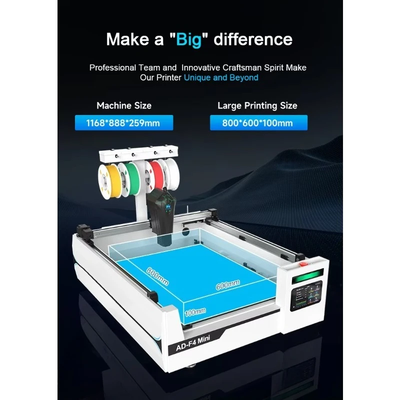 AD-F4 Mini 600*800mm 3D Letter Printing Professional Fdm Printing Mmla Pds Signage 3d Letter Printer for Channel Sign