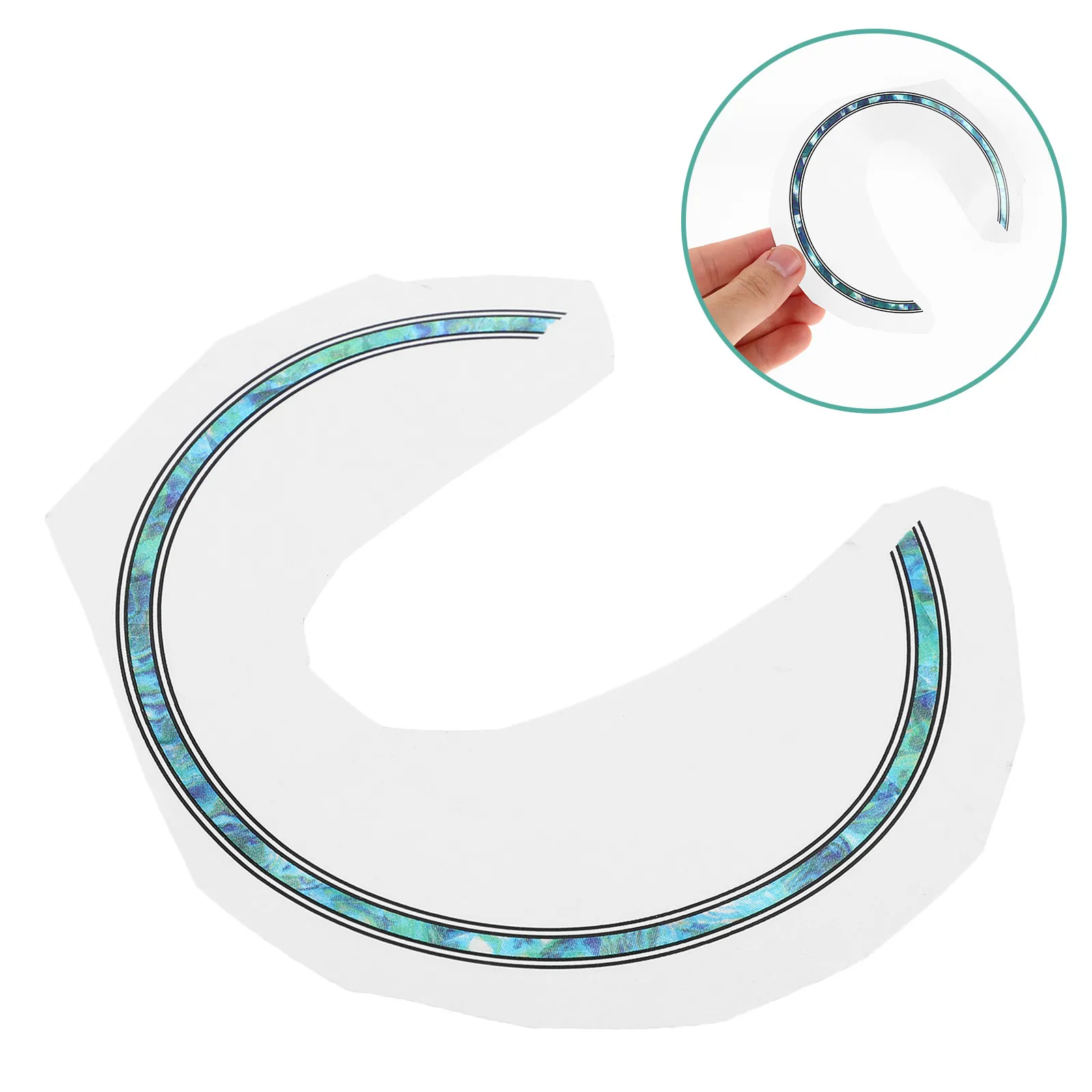 Guitar Sound Hole Sticker 3D Self-Adhesive Rosette Color Shift Ring Decoration Suitable for Acoustic Classical Guitar Ukulele