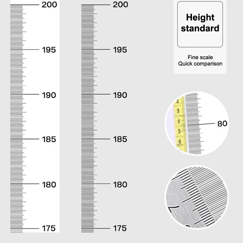 Cartoon Height Measurement Wall Sticker Accurate Clear Scale Up To 200cm Removable Perfect For Kids Bedroom Nursery Home Decor