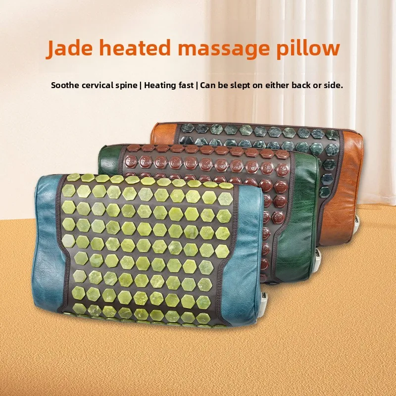 Natural Jade Magnetic Therapy Pillow Energy Pillow Heatable Jade Pillow