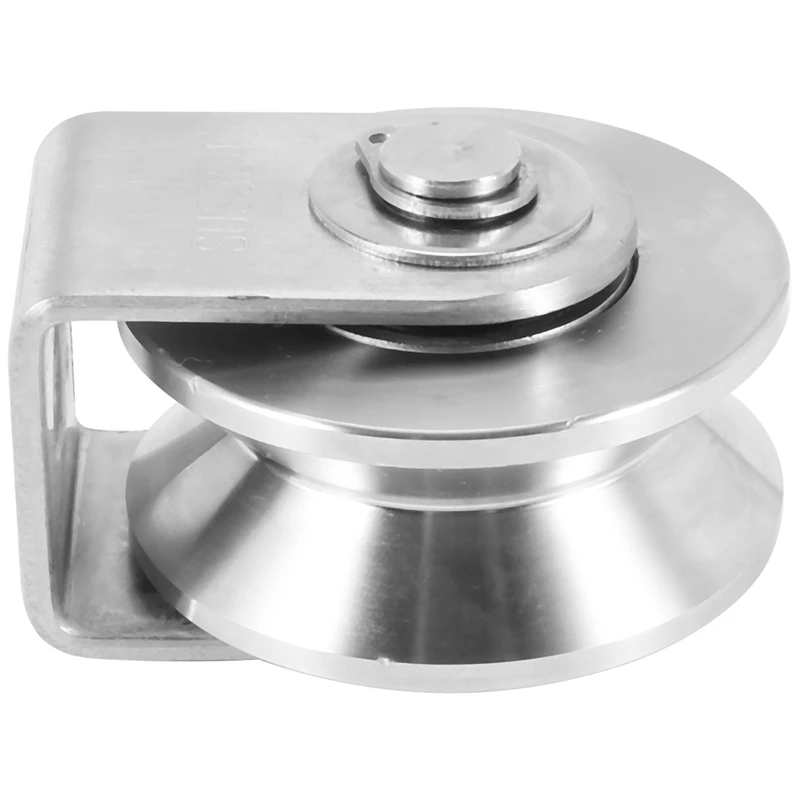 2 Inch V Type Pulley Roller 304 Stainless Steel Sliding Gate Roller Wheel Bearing For Material Handling And Moving