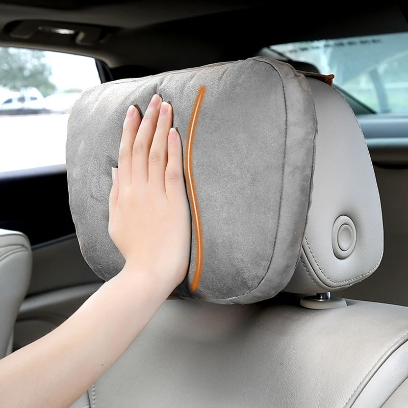 High Quality Car Neck Pillow Soft Car Headrest Black/Brown/Beige/Gray Car Seat Head Cushion Universal Waist Pillow for Woman/Man