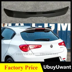 Use For 2016-2020 Alfa Romeo Giulietta Spoiler ABS Plastic Carbon Fiber Look Hatchback SUV Roof Rear Wing Body Kit Accessories