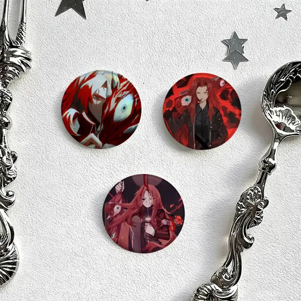 G-Gebura Red Mist L-Lobotomy Corporation Enamel Pins Creative Brooch Bag Clothes Decorative Accessories Jewelry Badge XMAS Gifts