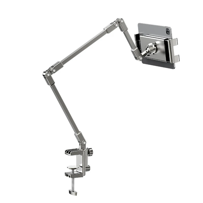 

All-metal cantilever lazy overhead phone holder for desktop live streaming, bedside adjustable tablet for iPad bracket
