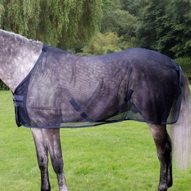 Foglio di mosca di cavallo in rete foglio di mosca riutilizzabile fogli regolabili per la cura del cavallo foglio di protezione UV per mosche di cavallo leggero e traspirante