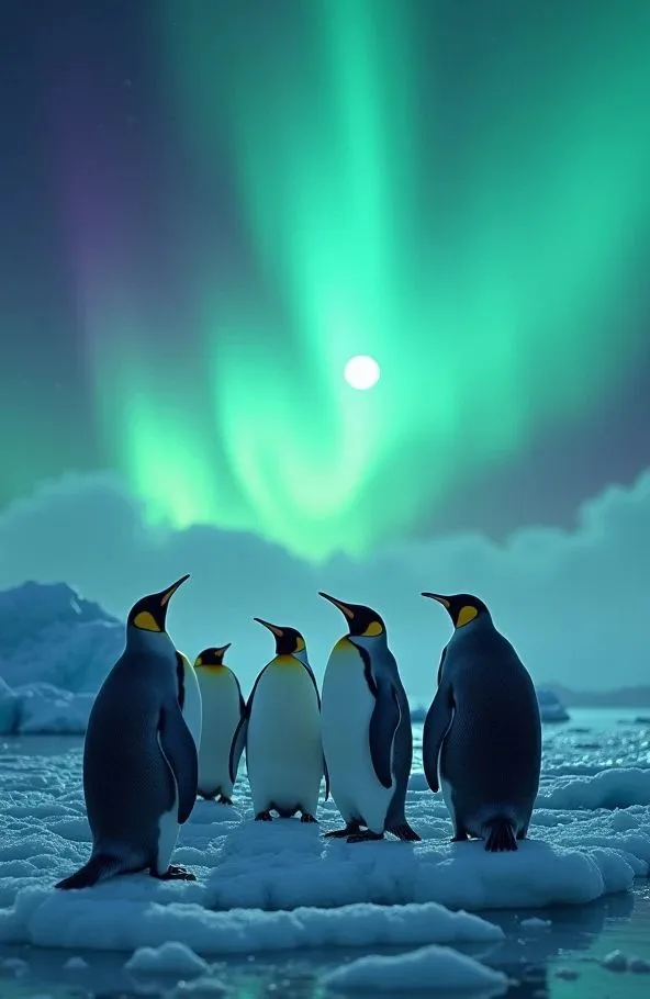 

JMINE Div 5D Пингвин Северное сияние Снег Полная алмазная живопись наборы для вышивки крестом художественные темы животных 3D краска по бриллиантами