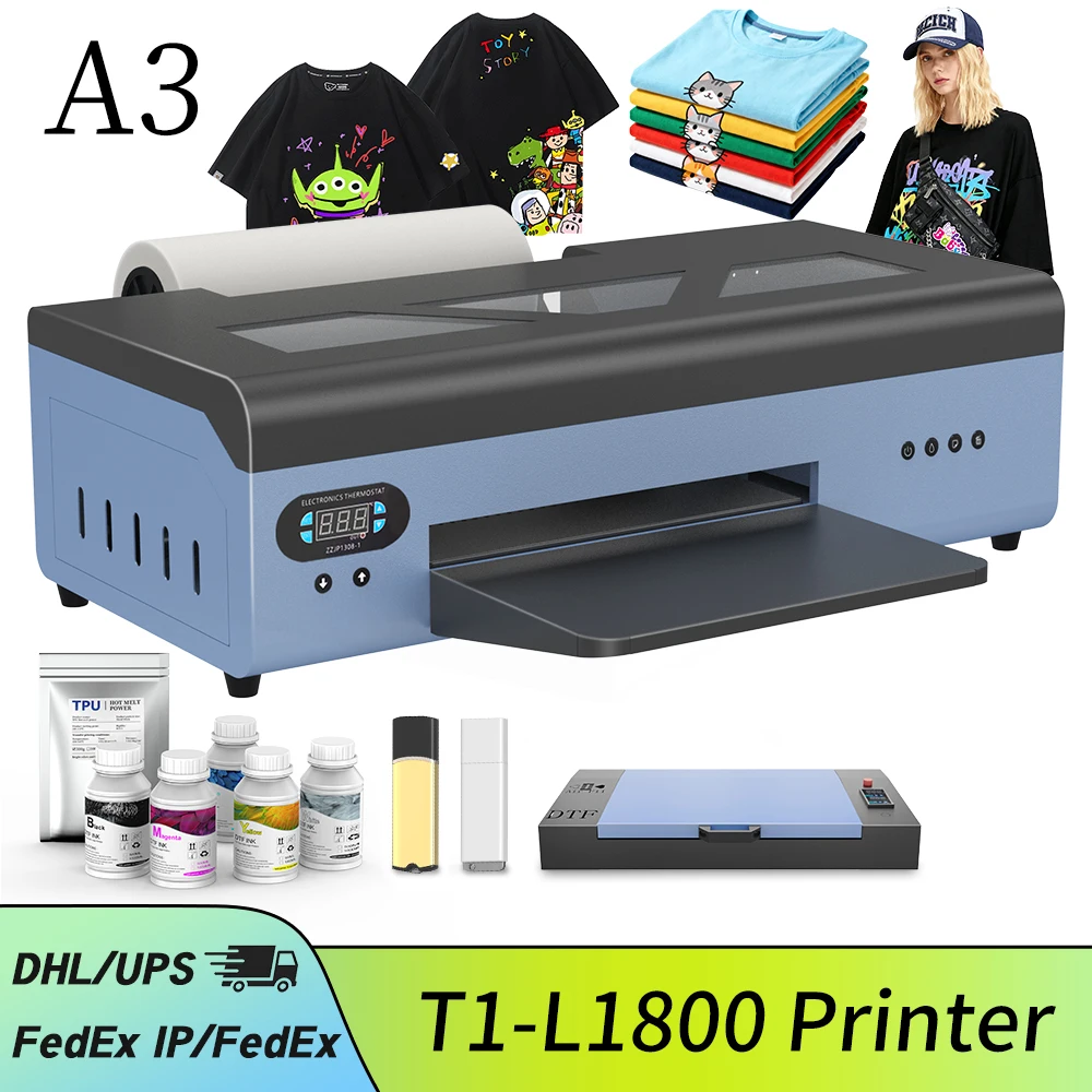 

A3 DTF Printer for EPSON 1390 1800, Printing Head Direct to Film T-shirt, Hoodies Printing Machine, Impresora for All Clothes