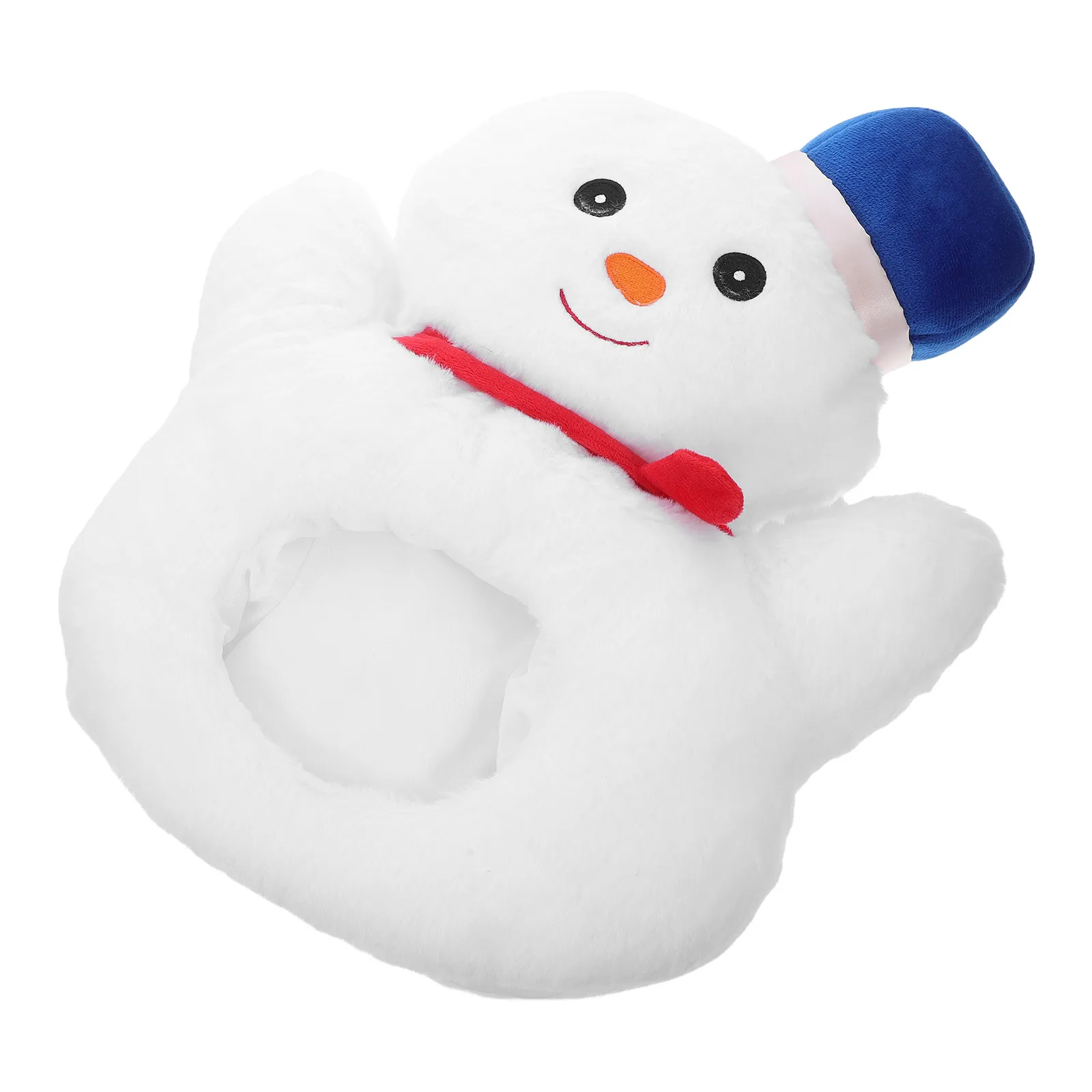 

Snowman Hood White Blow up Costume Women Christmas Stuffed Animals Decor Snowman Hat Photo Props Cartoon Headwear Winter