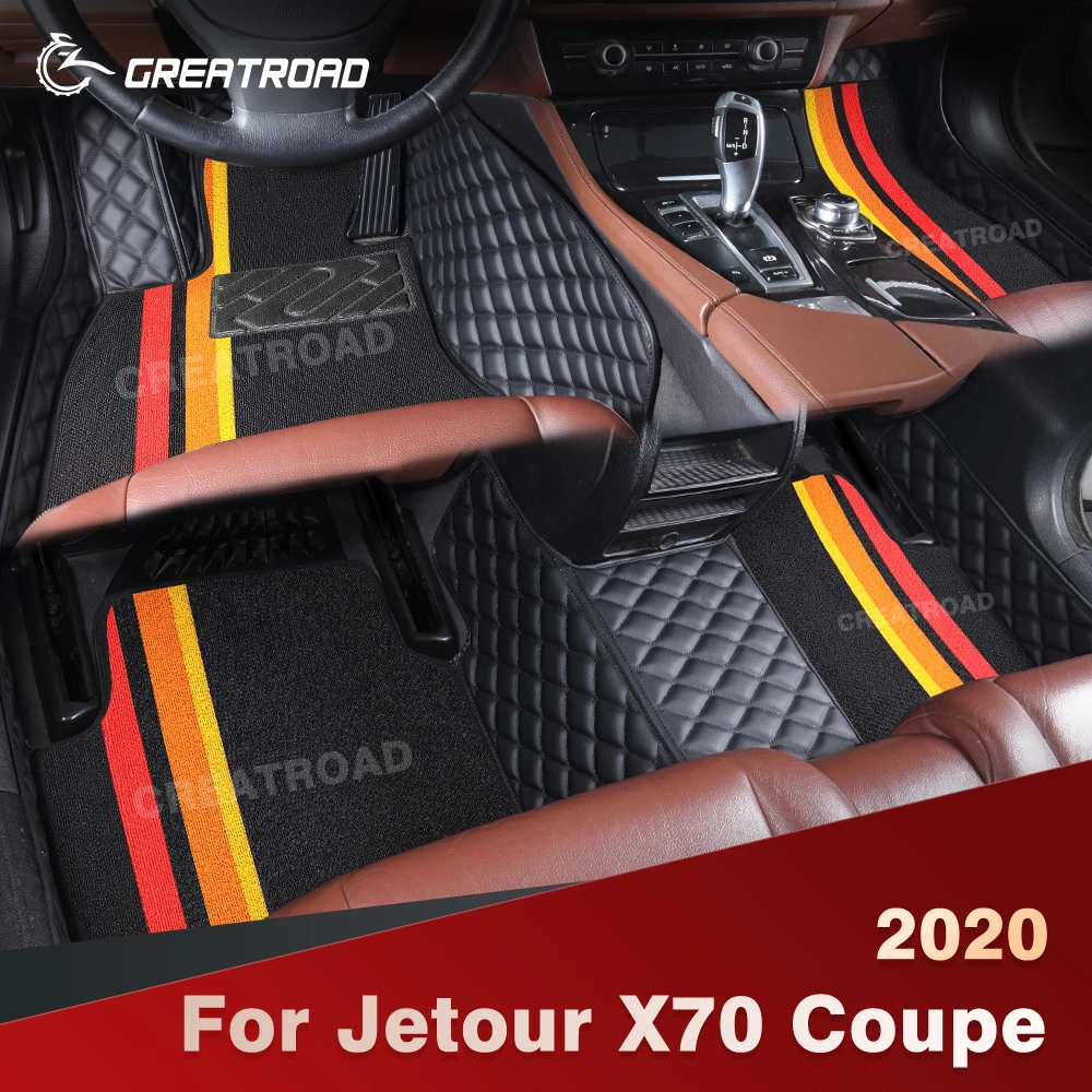 

For Jetour X70 Coupe 2020 Double Layer Car Floor Mats Custom Auto Carpet Cover Interior Accessories