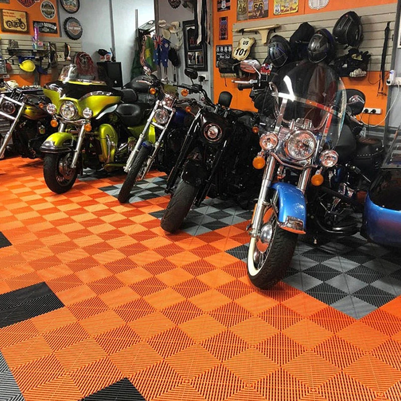 Interlocking Garage Tiles Floor Mat For Garage Car Wash Modular Pp Classic Design Waterproof Modern Park Indoor