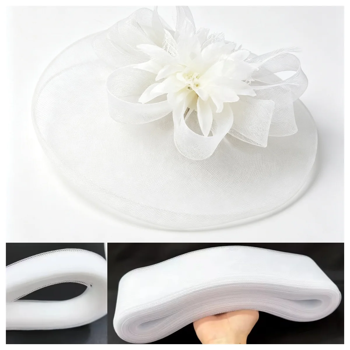 Crinoline Horsehair Flat Plain Braid Soft Polyester Mesh Trim Decorative Craft Ribbon For Hat Making And Wedding Dress