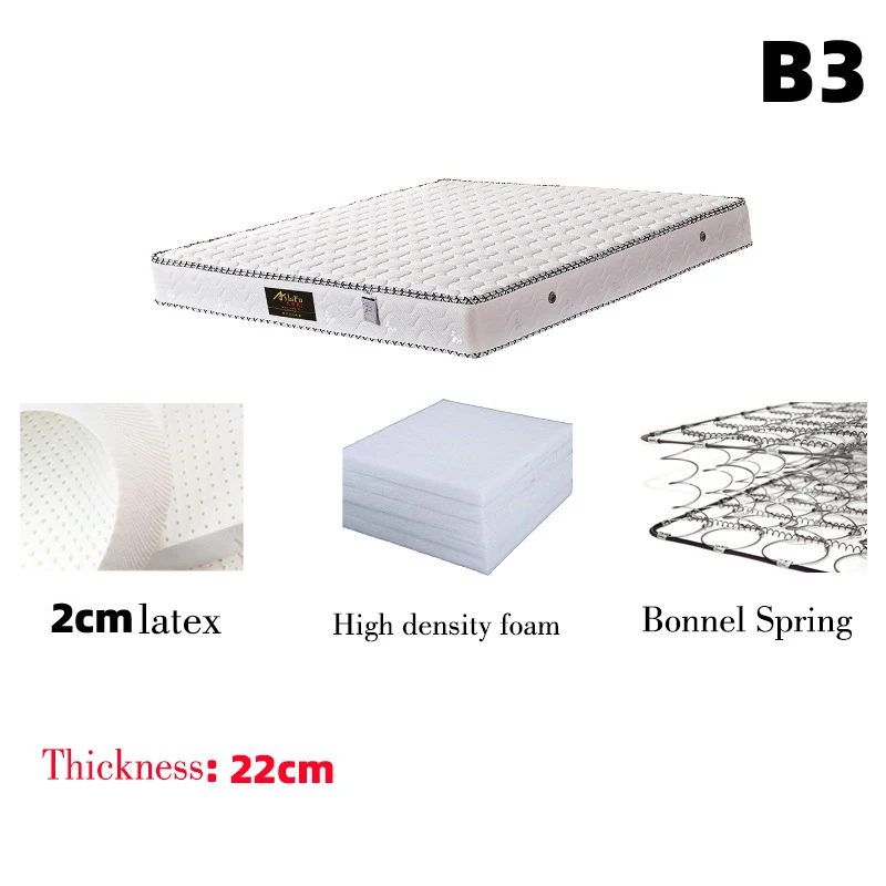 Super memory foam mattress with latex top cheap double bed mattress price