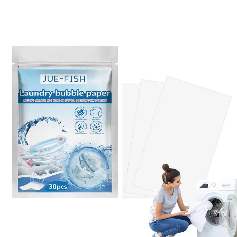 

Detergent Sheets Natural Fresh Scent Washer Sheet Natural Laundry Strips Portable Efficient Laundry Detergent For Home Use