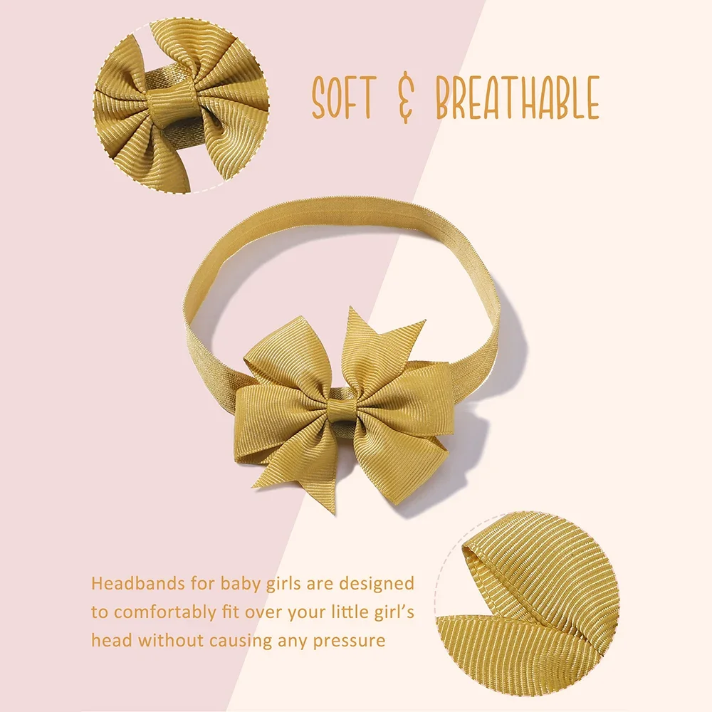 5 قطعة طفلة الدولاب القوس عقال مجموعة النايلون العصابات Bowknot إكسسوارات الشعر للأطفال حديثي الولادة الخريف الشتاء الأطفال