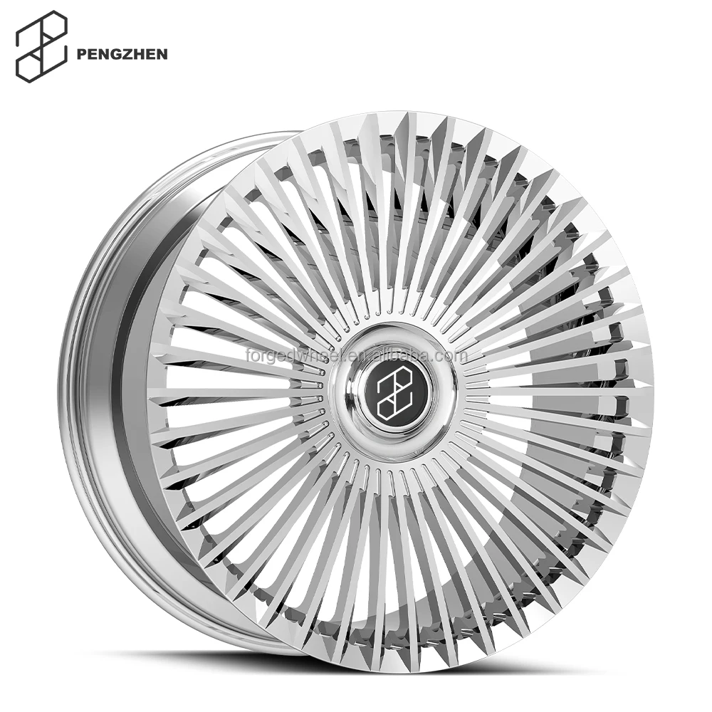 For  Monoblock Luxury Black Multi Spoke  24x14 26x14 6061 T6 Forged Alloy Car Wheels for Rolls Royce