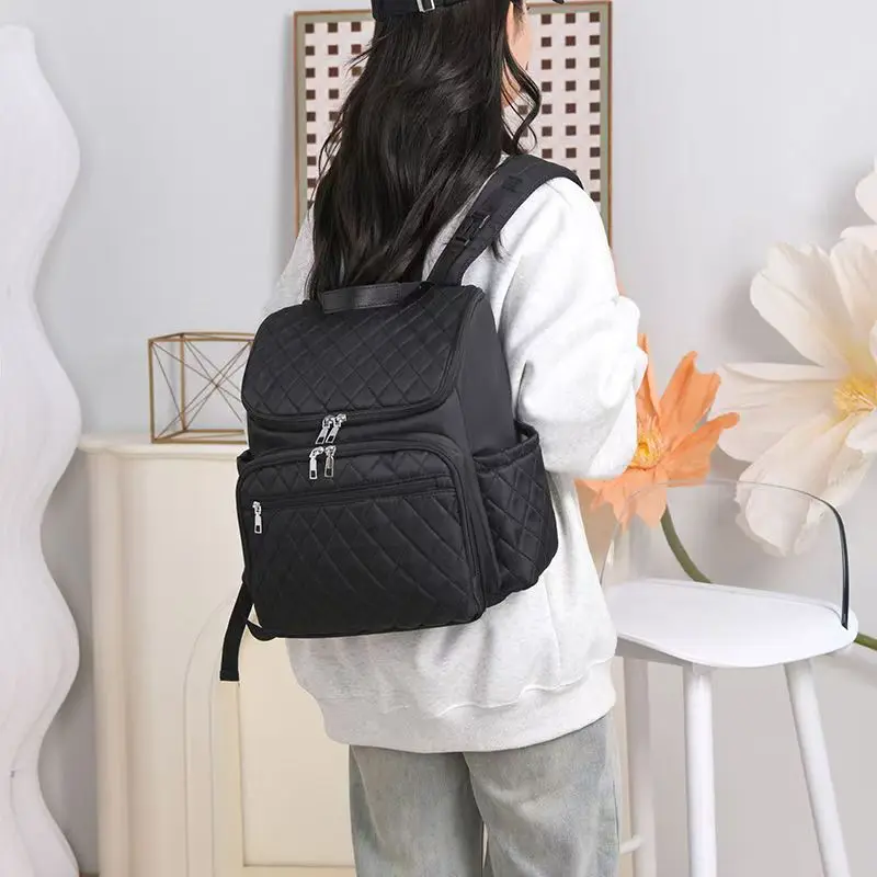 حقيبة ظهر للحفاضات حقيبة للحفاضات للأمهات ذات سعة كبيرة للأم والطفل متعددة الوظائف مقاومة للماء حقائب حفاضات للسفر في الهواء الطلق للعناية بالطفل