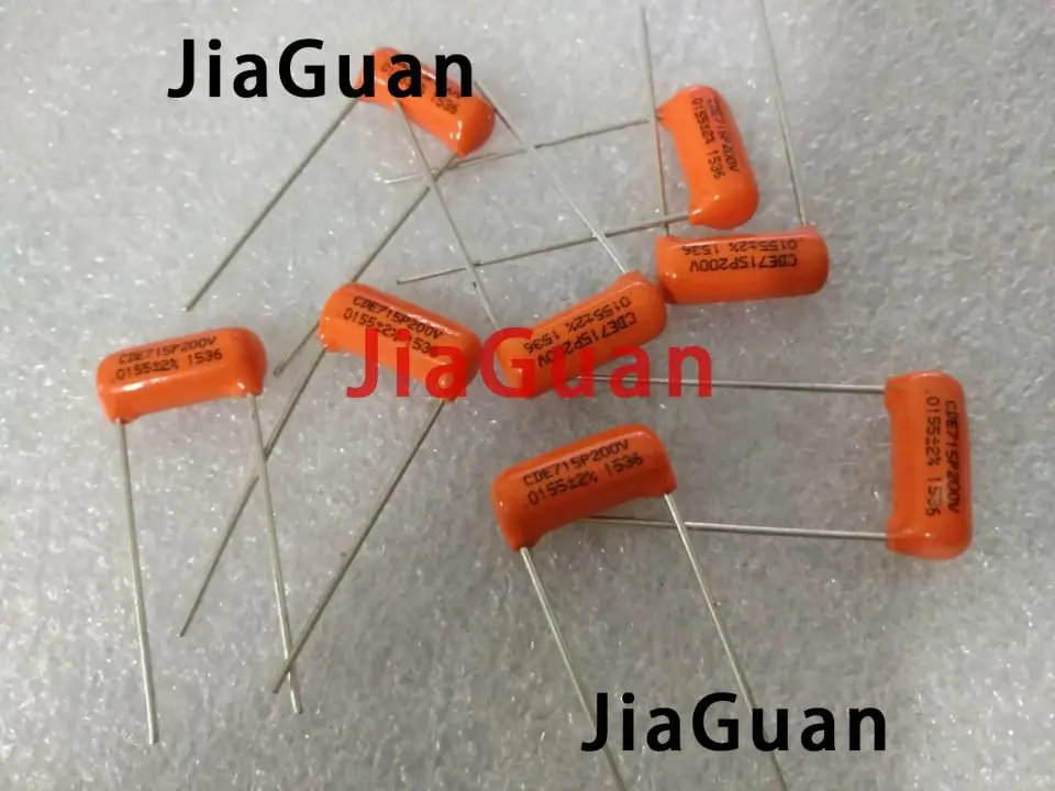 

20PCS CDE SPRAGUE CDE715P 200V0.0155UF P12MM Orange fever film capacitor MKP SBE 153g 15NF 200V CDE715P200V 0.015UF