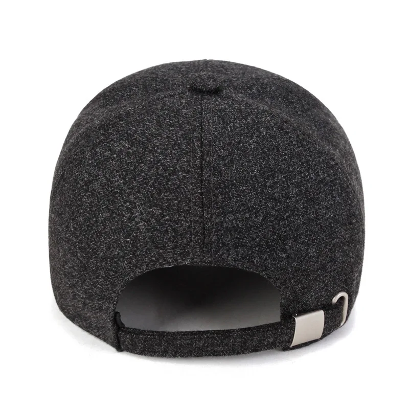 Autumn Winter New Two Cotton Baseball Hat Seven Piece SPORT Iron Label Men's Cotton Hat for the Middle Elderly Outdoor Warm Hat