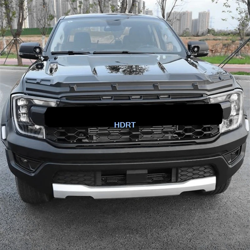 Bande de calandre de course avant de style voiture, garniture de capot moteur, couverture de budgétaire de toit, autocollant extérieur, accessoires pour Ford Ranger T9 2023 +