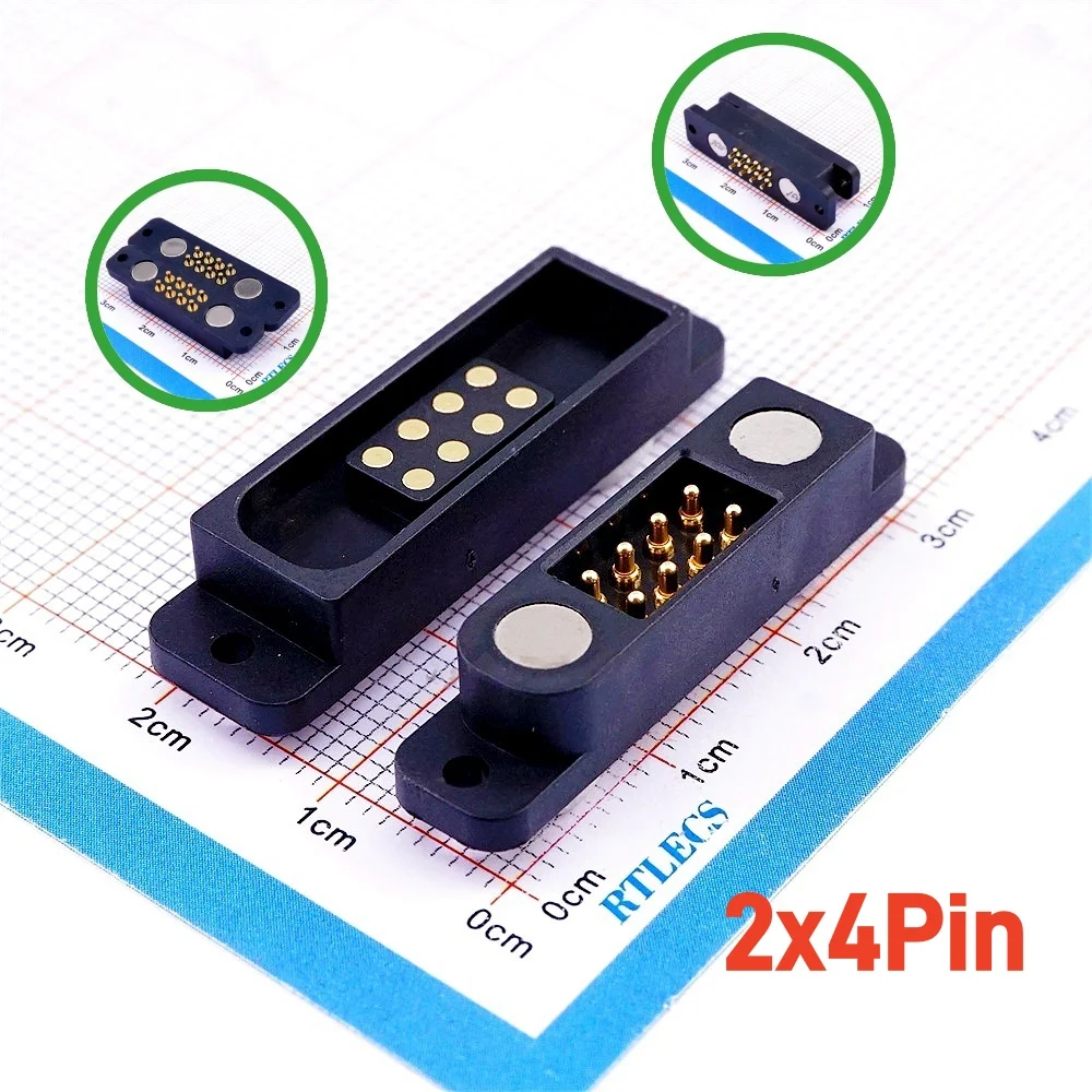 1/3/5 Paar 2A magnetischer Pogo-Pin-Stecker 8 10 12 14 16 20 Positionen Federbelasteter 2,54 mm männlich weiblich DC-Steckdosenkontakt
