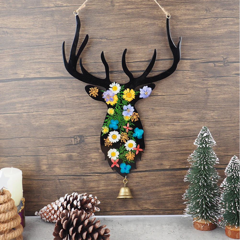 

1Set Christmas Bells Deer Head Silicone Mold Xmas Tree Decor Party Creative DIY Elk Head Molds Xmas Bells Pendant